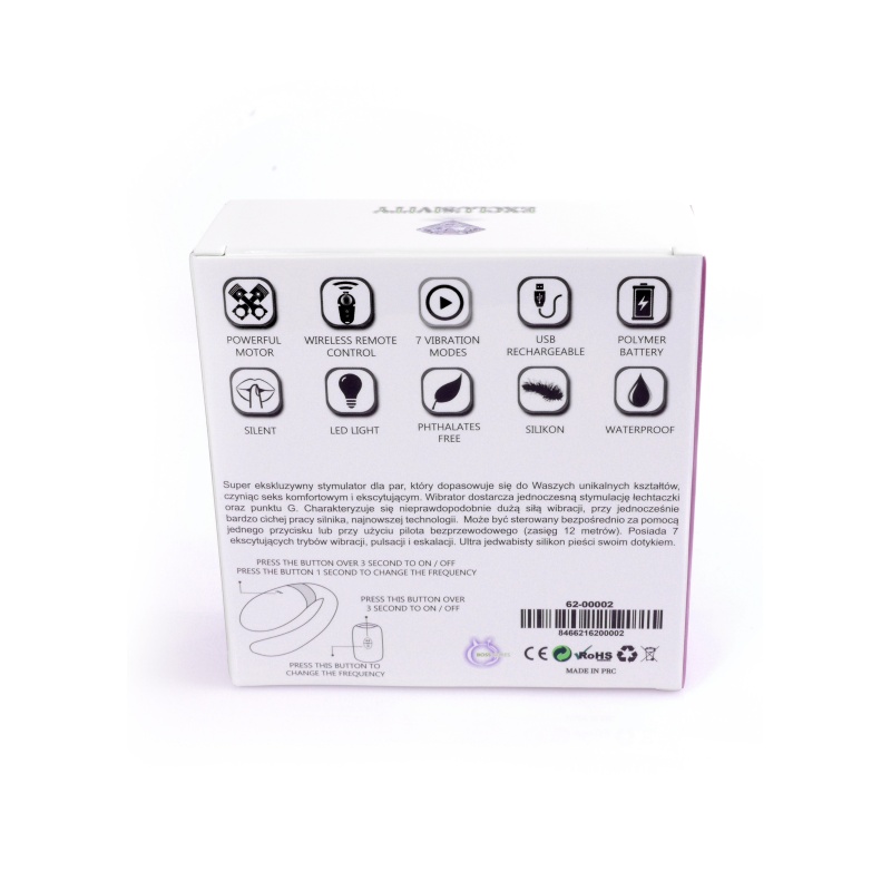 Stymulator V-Vibe Purple z podwójną stymulacją łechtaczki i punktu G, 7 trybami wibracji i pilotem bezprzewodowym - 28
