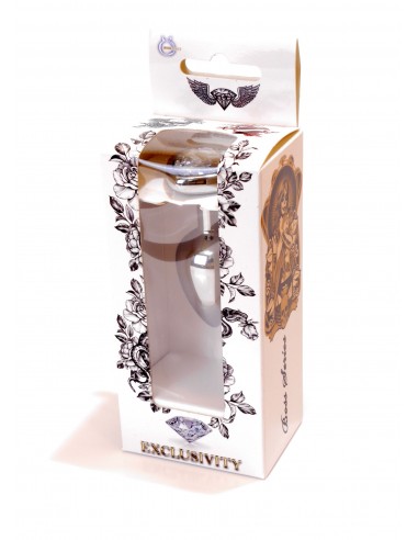 Mały Stalowy Korek Analny z Serduszkiem Exclusivity - Srebrny lub Złoty - Korki analne stalowe - 8