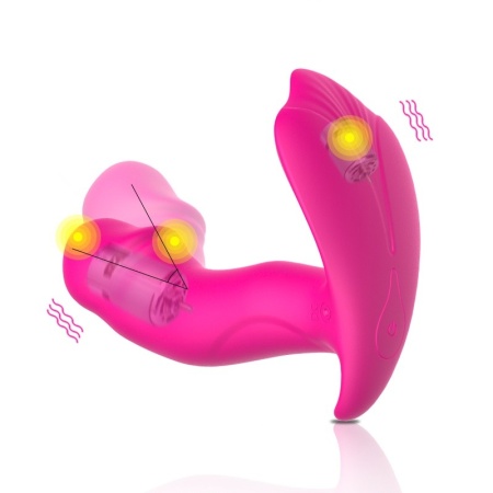 Panty Vibrator & Pulsator - silikonowy masażer z ruchem końcówki, 10 funkcjami wibracji i ogrzewaniem - 5