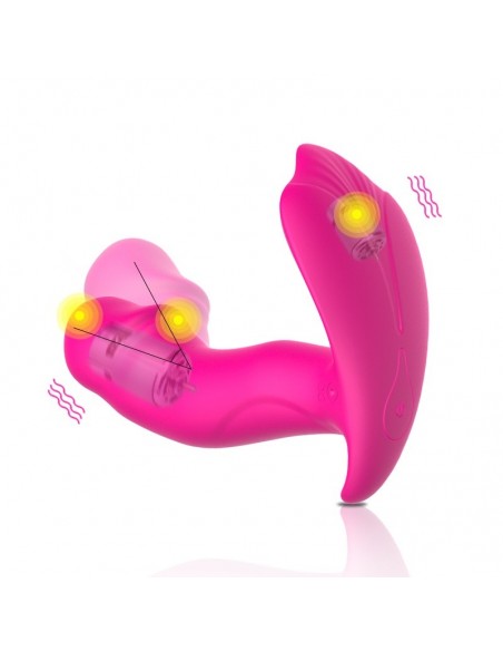 Stymulator Łechtaczki i Punktu G - Motylek do Majtek z Pulsacją i Grzaniem - Wibratory Motylki - 5