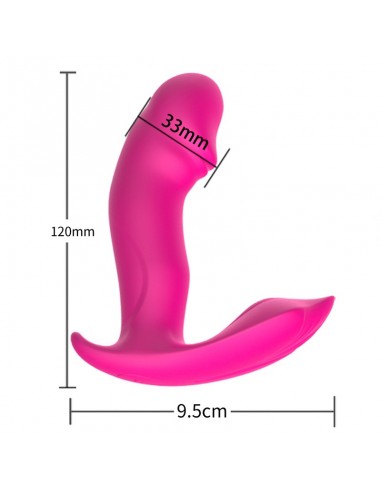 Stymulator Łechtaczki i Punktu G - Motylek do Majtek z Pulsacją i Grzaniem - Wibratory Motylki - 10