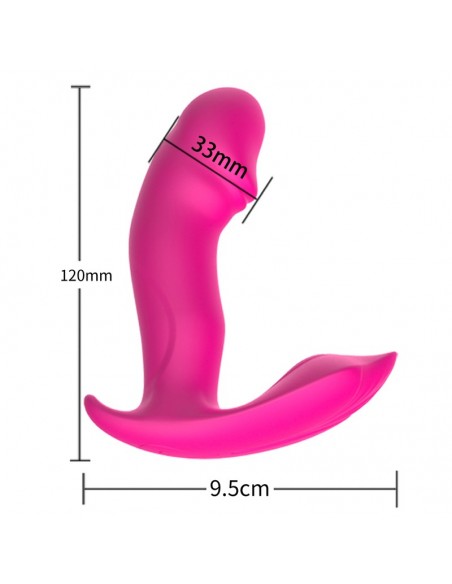 Stymulator Łechtaczki i Punktu G - Motylek do Majtek z Pulsacją i Grzaniem - Wibratory Motylki - 10