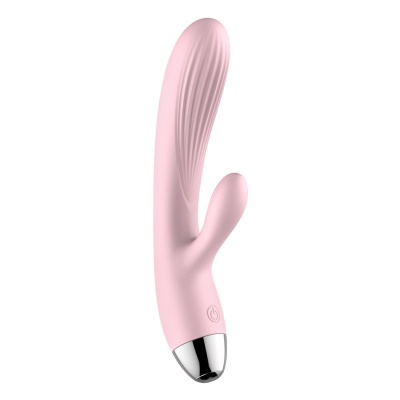 Wibrator Królik B-Series Silicone Pink - 10 funkcji, funkcja grzania, ładowanie USB, silikon medyczny - 1