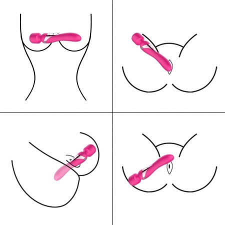 Stymulator B-Series Dual Massager Pulsator USB - silikon medyczny, 7 trybów wibracji i 7 funkcji pulsacji, obudowa ergonomiczna - 12