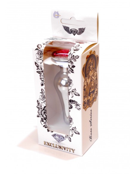 Stalowy Korek Analny z Różowym Diamentem Exclusivity - Korki analne stalowe - 8