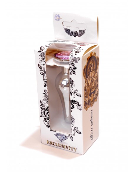 Stalowy Korek Analny z Jasno-Różowym Zdobieniem Exclusivity - Korki analne stalowe - 8