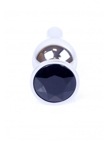 Stalowy Korek Analny z Czarnym Diamentem Exclusivity - Korki analne stalowe - 3