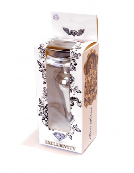 Stalowy Korek Analny z Czarnym Diamentem Exclusivity - Korki analne stalowe - 8