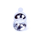 Biżuteria analna Silver Clear - stal nierdzewna, anatomiczny kształt bulwiasty, długość 9,5 cm, średnica korpusu 3 cm - 3