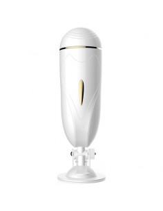 Nowoczesny Masturbator Z Przyssawką I Wibracjami Biały - Masturbatory i Sztuczne pochwy - 1