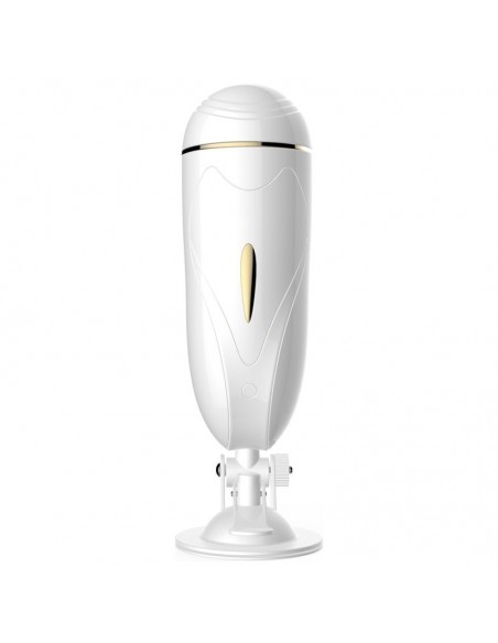 Nowoczesny Masturbator Z Przyssawką I Wibracjami Biały - Masturbatory i Sztuczne pochwy - 1
