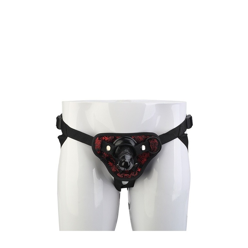 Strap-on BLAZE DELUXE z regulowaną uprzężą, wymiennym dildem 13 cm i systemem zatrzaskowym - 3