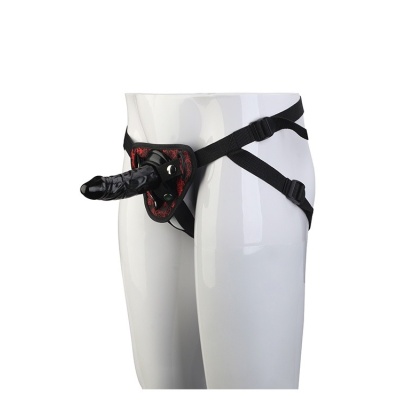 Strap-on BLAZE DELUXE z regulowaną uprzężą, wymiennym dildem 13 cm i systemem zatrzaskowym - 1