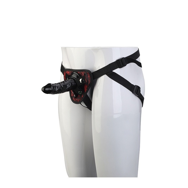 Strap-on BLAZE DELUXE z regulowaną uprzężą, wymiennym dildem 13 cm i systemem zatrzaskowym - 1