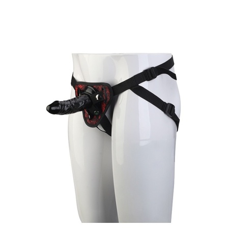 Strap-on BLAZE DELUXE z regulowaną uprzężą, wymiennym dildem 13 cm i systemem zatrzaskowym - 1