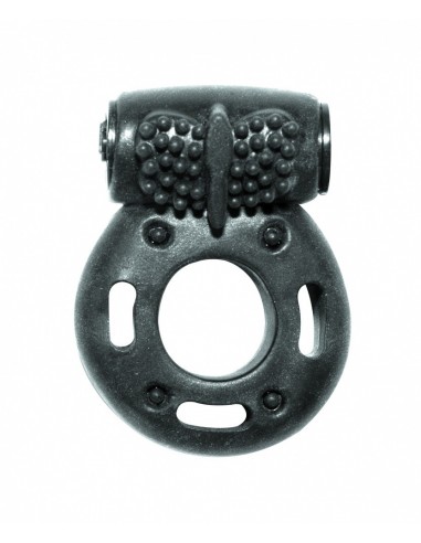 Wibrujący pierścień na penisa Axle-pin Czarny - Pierścienie erekcyjne wibrujące - 1