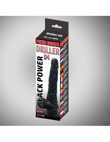 Wibrator Driller 04 black 25 cm realistic vibrating - Wibratory Realistyczne - 1