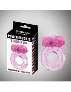 Pierścien erekcyjny wibrujący Turbo 04 Różowy - Pierścienie erekcyjne wibrujące - 1
