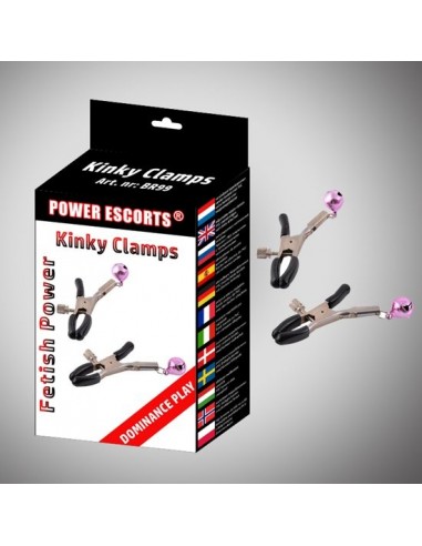 Klipsy klamry na sutki Kinky clamps black nipple clamps - Klamry i klipsy na sutki - 2