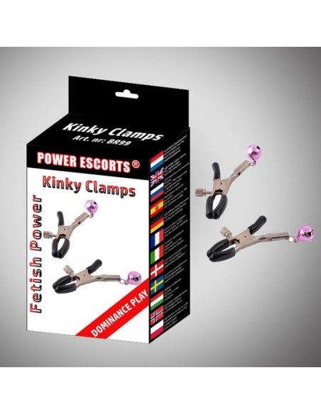 Klipsy klamry na sutki Kinky clamps black nipple clamps - Klamry i klipsy na sutki - 2