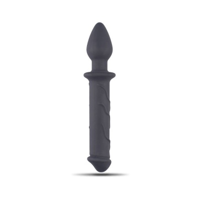 Podwójne Dildo Realistyczne z Korkiem Analnym 22 cm Silikon - 1