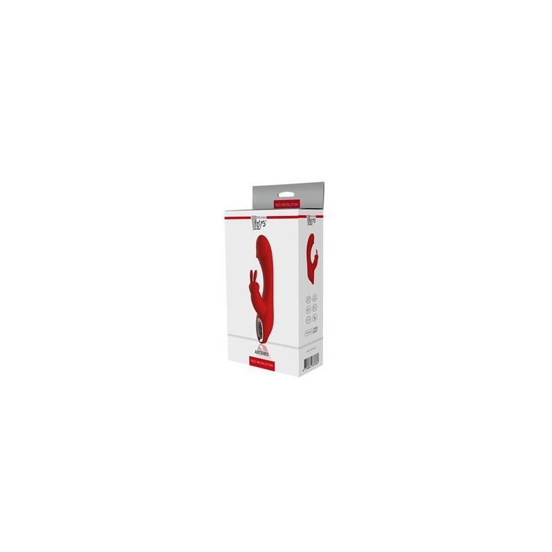 Wibrator ARTEMIS z 2 silnikami, giętkim trzonem i stymulatorem łechtaczki, 21 cm - 2