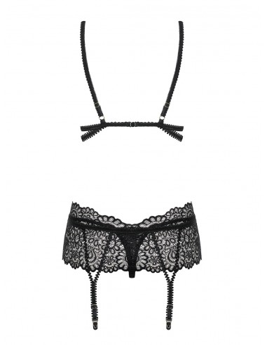 Mixty komplet bielizny erotycznej 3-częściowy czarny L/XL - Komplety bielizny erotycznej - 6
