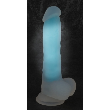 Dildo świecące w ciemności Glow in the Dark z przyssawką, realistyczny kształt, 20,5 cm - 5