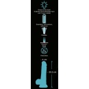 Dildo świecące w ciemności Glow in the Dark z przyssawką, realistyczny kształt, 20,5 cm - 6