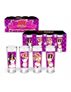 XXX SHOW-zestaw 4 kieliszków Lufa 65ml-Pokojówki - Śmieszne gadżety, prezenty - 1
