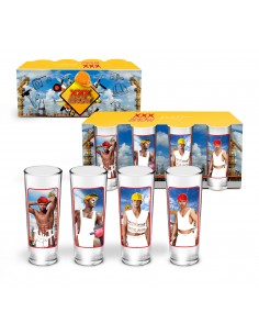 XXX SHOW-zestaw 4 kieliszków Lufa 65ml-Robotnicy - Śmieszne gadżety, prezenty - 1