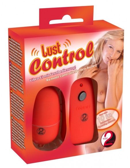 Bezprzewodowe jajeczko wibrujące Lust Control Red - Wibratory Jajeczka - 5