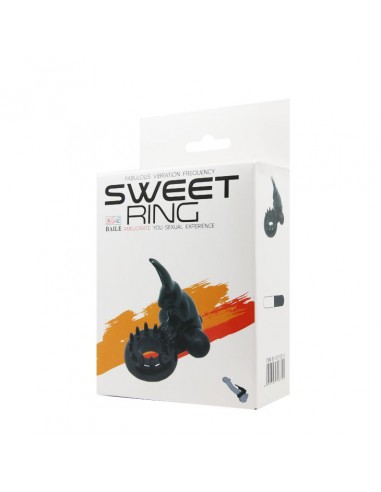 Pierścień Erekcyjny na Penisa ze Stymulacją Łechtaczki Sweet Ring - Pierścienie erekcyjne wibrujące - 2