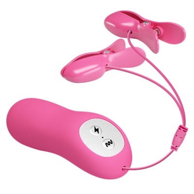 Regulowane zaciski na sutki Romantic Wave z elektrostymulacją, 8 cm - 1 2
