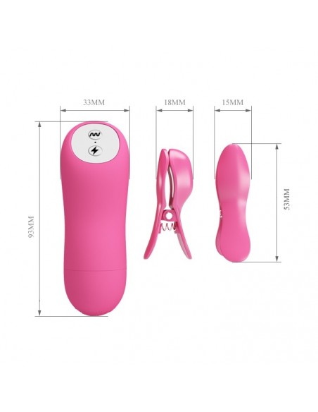 Zaciski klamerki na sutki ROMANTIC WAVE Pink - Klamry i klipsy na sutki - 4