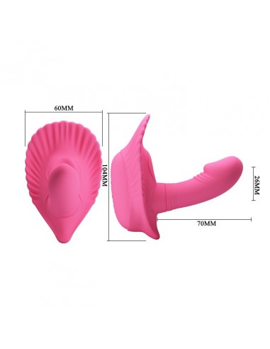 Stymulator sterowany telefonem FANCY CLAMSHELL 12 function vibrations - Stymulatory i wibratory dla par - 3