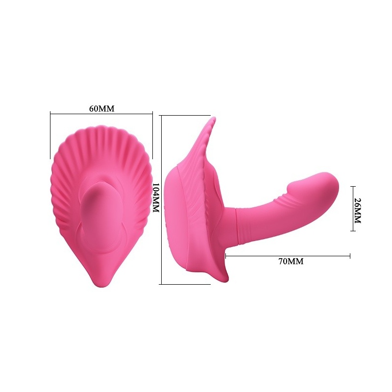 Wibrator Pretty Love FANCY CLAMSHELL z 12 programami wibracji, 13 cm - 3