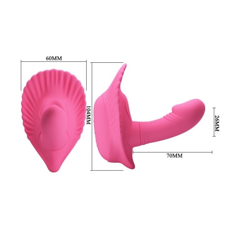 Wibrator Pretty Love FANCY CLAMSHELL z 12 programami wibracji, 13 cm - 3