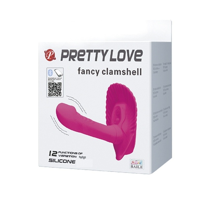 Wibrator Pretty Love FANCY CLAMSHELL z 12 programami wibracji, 13 cm - 6