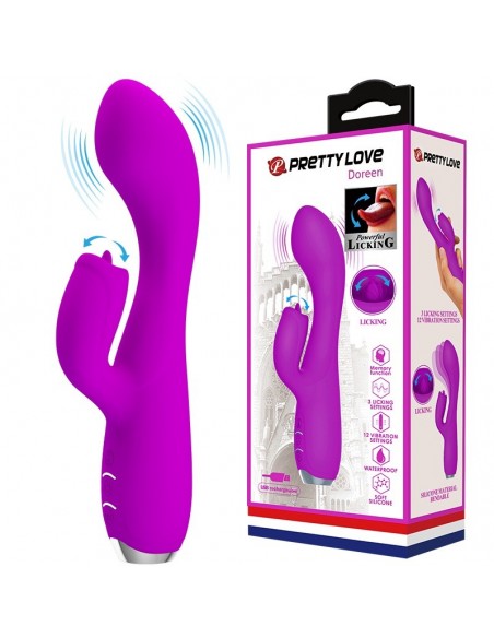 Wibrator Króliczek DOREEN z Języczkiem i Łaskotaniem - Wibratory Króliczki - 2