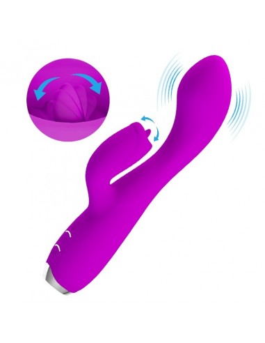 Wibrator Króliczek DOREEN z Języczkiem i Łaskotaniem - Wibratory Króliczki - 3