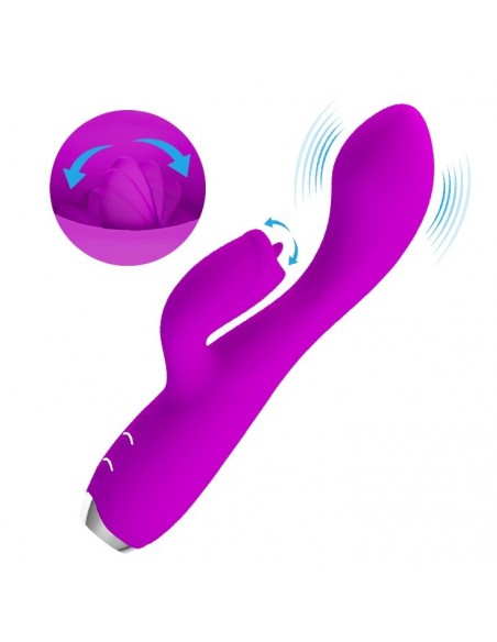 Wibrator Króliczek DOREEN z Języczkiem i Łaskotaniem - Wibratory Króliczki - 3