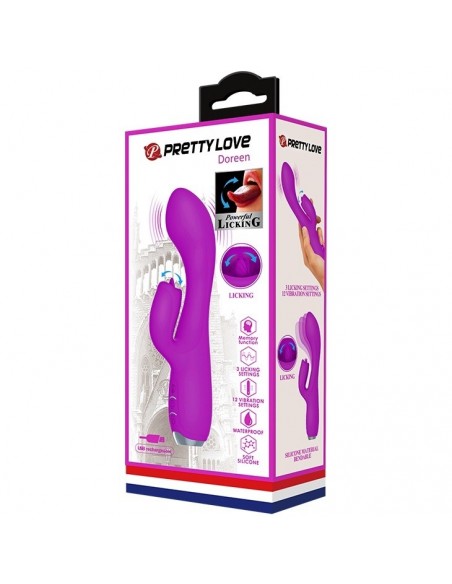 Wibrator Króliczek DOREEN z Języczkiem i Łaskotaniem - Wibratory Króliczki - 10