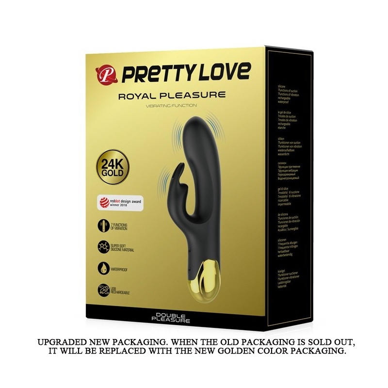 Wibrator Double Royal Pleasure 20 cm, silikon medyczny, IPX7 - 6