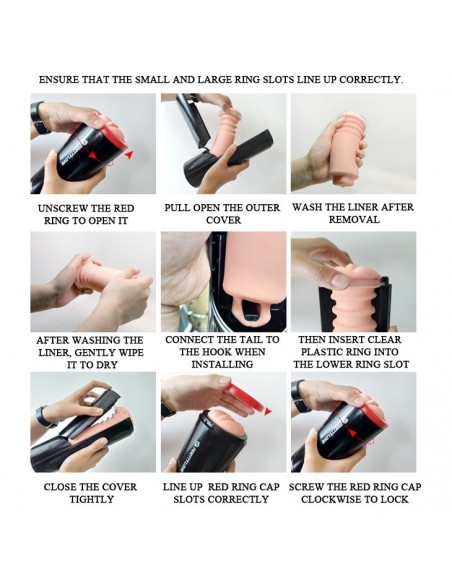 Masturbator Z Wibracjami Ozzy Automatic Thrusting 3 Levels - Masturbatory i Sztuczne pochwy - 4