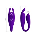 Wibrator dla par Bill - 12 funkcji wibracji, pilot, 19 cm - 5