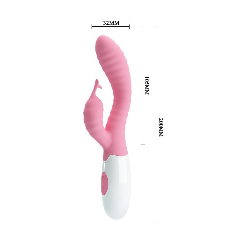 Wibrator HYMAN z 30 funkcjami wibracji i zakrzywioną głowicą, 20 cm - 4