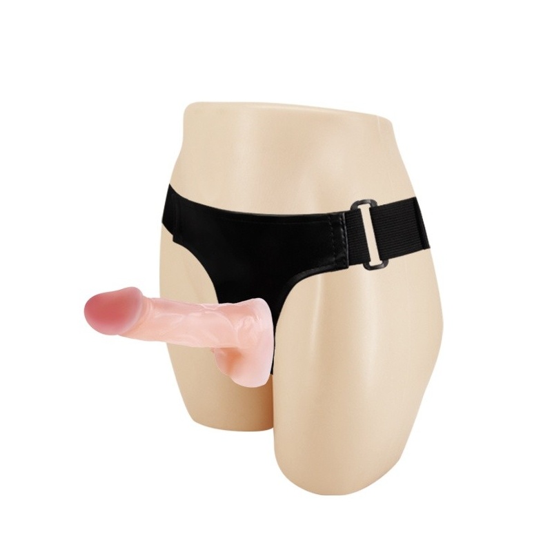 Strap-on Jessica z dwoma dildami i efektem ssącym - pas 58-86 cm - 2
