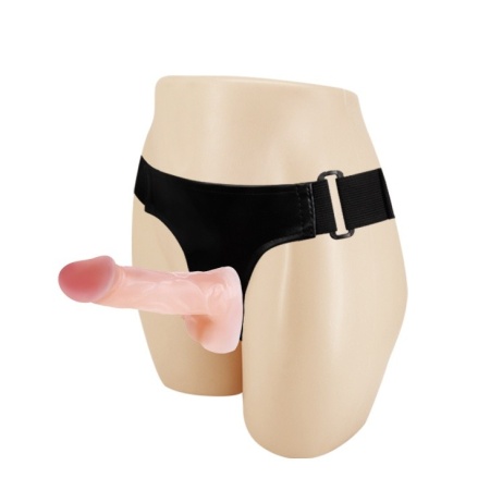 Strap-on Jessica z dwoma dildami i efektem ssącym - pas 58-86 cm - 2