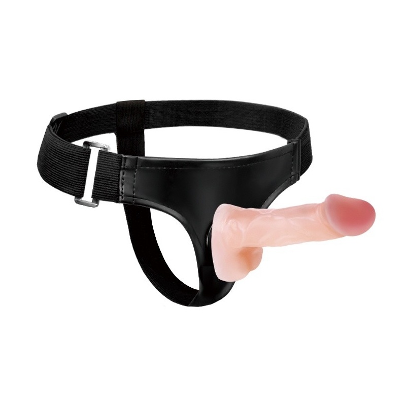 Strap-on Jessica z dwoma dildami i efektem ssącym - pas 58-86 cm - 3